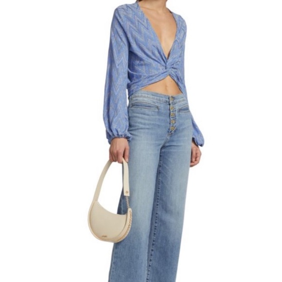 NWOT - Ramy Brook Chevron Dakota Twist-Front
Crop Top - Size Medium - Picture 4 of 7